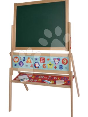 Drevená magnetická tabuľa Magnetic Board Eichhorn skladacia so 48 magnetkami a 10 kriedami so špongiou 110 cm vysokáDrevená magnetická tabuľa Magnetic Board Eichhorn skladacia so 48 magnetkami a 10 kriedami so špongiou 110 cm vysoká