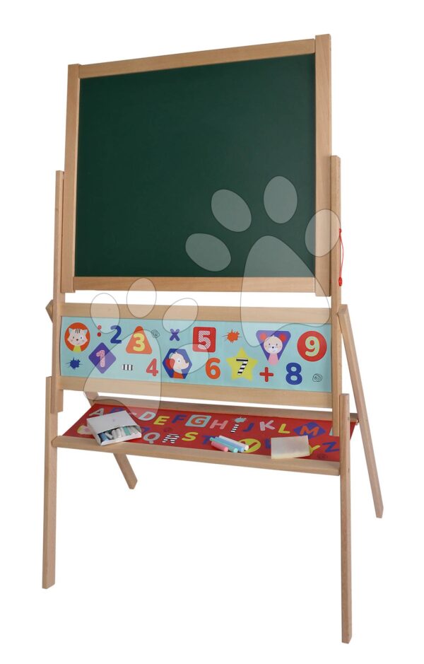 Drevená magnetická tabuľa Magnetic Board Eichhorn skladacia so 48 magnetkami a 10 kriedami so špongiou 110 cm vysokáDrevená magnetická tabuľa Magnetic Board Eichhorn skladacia so 48 magnetkami a 10 kriedami so špongiou 110 cm vysoká