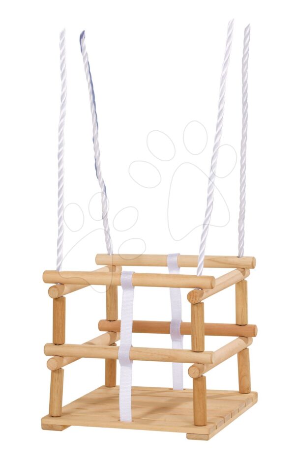 Drevená hojdačka Wooden Baby Swing Outdoor Eichhorn prírodná 140-210 cm dĺžka 30*30 cm sedadlo 20 kg nosnosť od 12 mesDrevená hojdačka Wooden Baby Swing Outdoor Eichhorn prírodná 140-210 cm dĺžka 30*30 cm sedadlo 20 kg nosnosť od 12 mes