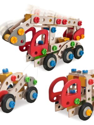 Drevená stavebnica požiarnik Constructor Fire Truck Eichhorn tri modely (požiarnik