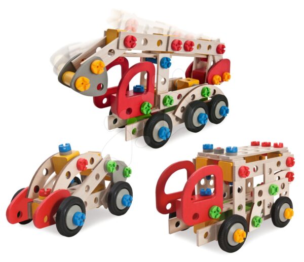 Drevená stavebnica požiarnik Constructor Fire Truck Eichhorn tri modely (požiarnik