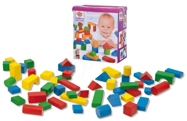 Drevené kocky farebné Coloured Wooden Blocks XL Baby Eichhorn extra veľké 50 kusov veľkosť 40 mm od 12 mesDrevené kocky farebné Coloured Wooden Blocks XL Baby Eichhorn extra veľké 50 kusov veľkosť 40 mm od 12 mes