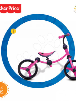 smarTrike detské odrážadlo Fisher-Price Running Bike 2v1 1050233 ružovo-čiernesmarTrike detské odrážadlo Fisher-Price Running Bike 2v1 1050233 ružovo-čierne