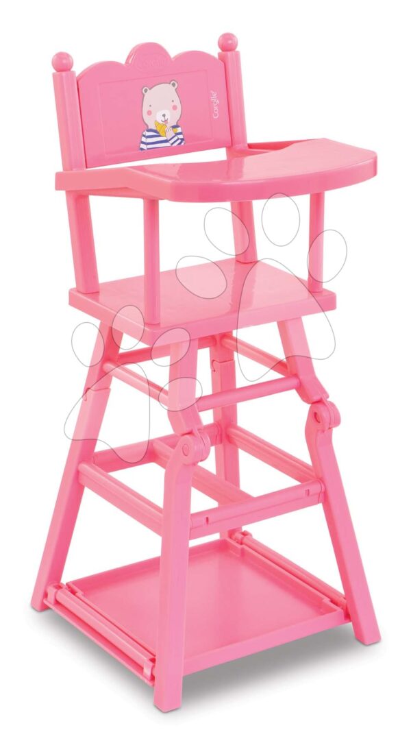 Jedálenská stolička High Chair Pink Corolle pre 36-42 cm bábiku ružováJedálenská stolička High Chair Pink Corolle pre 36-42 cm bábiku ružová