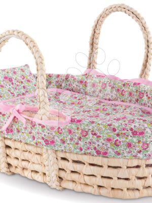 Prútený košík s prikrývkou a vankúšom Braided Basket Floral Corolle pre 36-42 cm bábikuPrútený košík s prikrývkou a vankúšom Braided Basket Floral Corolle pre 36-42 cm bábiku