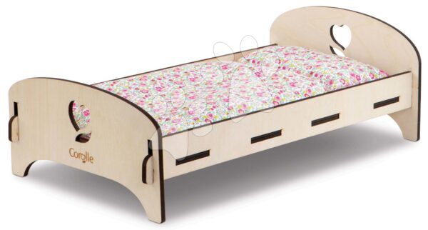 Drevená postieľka Wooden Bed Floral Corolle pre 30-36 cm bábikuDrevená postieľka Wooden Bed Floral Corolle pre 30-36 cm bábiku