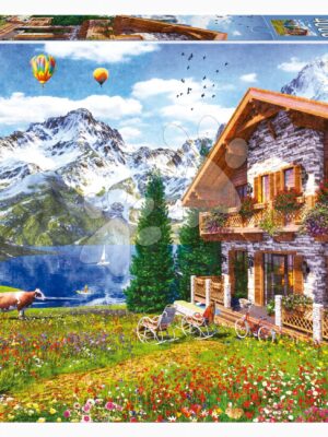 Puzzle Chalet in the Alps Educa 4000 dielov a Fix lepidloPuzzle Chalet in the Alps Educa 4000 dielov a Fix lepidlo