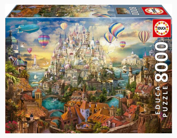 Puzzle Dream Town Educa 8000 dielov a Fix lepidloPuzzle Dream Town Educa 8000 dielov a Fix lepidlo