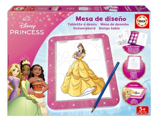 Kreatívne tvorenie s tabletom Light Table Disney Princess Educa Nakresli a vyfarbi si princeznú od 5 rokov EDU20006Kreatívne tvorenie s tabletom Light Table Disney Princess Educa Nakresli a vyfarbi si princeznú od 5 rokov EDU20006