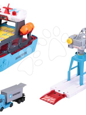 Garáž nákladná loď Creatix Logistic Freight Ship Majorette so žeriavom kamiónom a loďkami od 5 rokovGaráž nákladná loď Creatix Logistic Freight Ship Majorette so žeriavom kamiónom a loďkami od 5 rokov