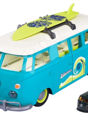 Autíčko karavan VW The Originals T1 Majorette so svetlom a 1 zberateľským autíčkom dĺžka 32