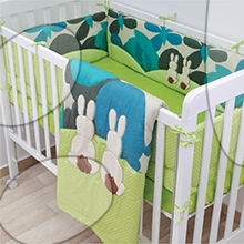 Súprava do postieľky Joy Rabbits Green toT's-smarTrike zajačiky hniezdo