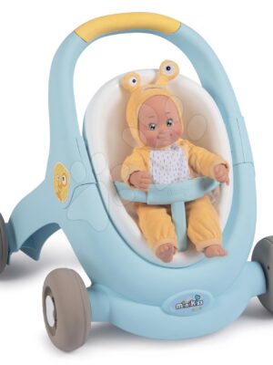 Chodítko a kočík pre bábiku Croc Baby Walker MiniKiss 3in1 Smoby s brzdou a bezpečnostným pásom od 12 mesChodítko a kočík pre bábiku Croc Baby Walker MiniKiss 3in1 Smoby s brzdou a bezpečnostným pásom od 12 mes