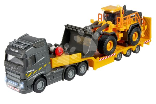 Kamión s nakladačom Volvo Truck & Wheel Loader Majorette 35 cm dĺžka so zvukom a svetlomKamión s nakladačom Volvo Truck & Wheel Loader Majorette 35 cm dĺžka so zvukom a svetlom