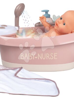 Vanička s tečúcou vodou v sprche Balneo Bath Natur D'Amour Baby Nurse Smoby s jacuzzi kúpeľom so svetlom a bublaním elektronickéVanička s tečúcou vodou v sprche Balneo Bath Natur D'Amour Baby Nurse Smoby s jacuzzi kúpeľom so svetlom a bublaním elektronické