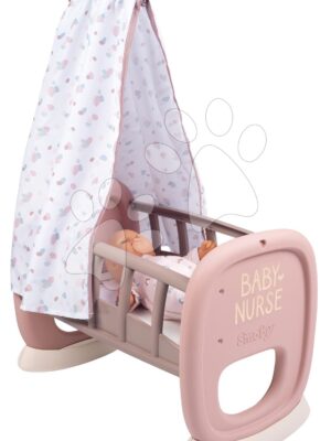 Kolíska s textilným baldachýnom Cradle Natur D'Amour Baby Nurse Smoby pre 42 cm bábiku od 18 mesKolíska s textilným baldachýnom Cradle Natur D'Amour Baby Nurse Smoby pre 42 cm bábiku od 18 mes