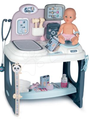 Zdravotnícky pult pre lekára Baby Care Center Smoby elektronický so zvukom a svetlom a bábika s 28 doplnkamiZdravotnícky pult pre lekára Baby Care Center Smoby elektronický so zvukom a svetlom a bábika s 28 doplnkami