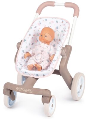 Kočík športový s textilným poťahom Pop Pushchair Natur D'Amour Baby Nurse Smoby s otočnými kolesami pre 42 cm bábiku výška rúčky 54 cm od 18 mesKočík športový s textilným poťahom Pop Pushchair Natur D'Amour Baby Nurse Smoby s otočnými kolesami pre 42 cm bábiku výška rúčky 54 cm od 18 mes