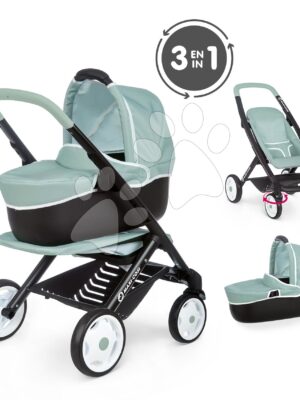 Kočík trojkombinácia Maxi Cosi 3in1 Pushchair+Pram Sage Smoby hlboký/športový/prenosná postieľka pre 42 cm bábiku olivovýKočík trojkombinácia Maxi Cosi 3in1 Pushchair+Pram Sage Smoby hlboký/športový/prenosná postieľka pre 42 cm bábiku olivový