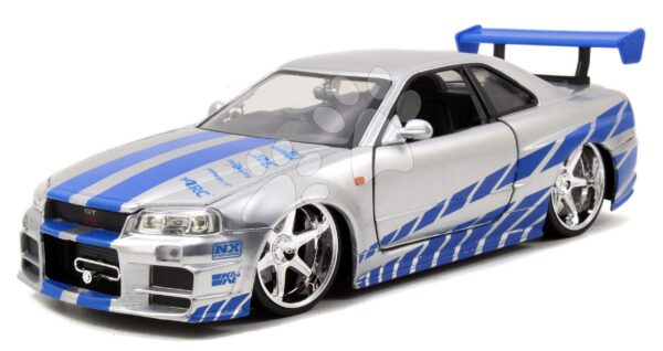 Autíčko Nissan Skyline GT-R 2002 Fast & Furious Jada kovové s otvárateľnými časťami dĺžka 19 cm 1:24Autíčko Nissan Skyline GT-R 2002 Fast & Furious Jada kovové s otvárateľnými časťami dĺžka 19 cm 1:24