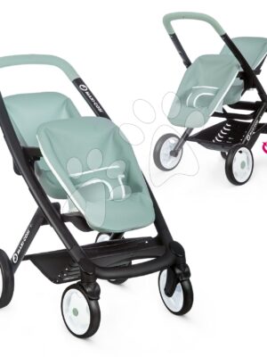 Kočík pre dvojičky s polohovateľnými sedačkami Maxi Cosi Twin Pushchair Sage Smoby pre 42 cm bábiku výška rúčky 65 cm olivovýKočík pre dvojičky s polohovateľnými sedačkami Maxi Cosi Twin Pushchair Sage Smoby pre 42 cm bábiku výška rúčky 65 cm olivový