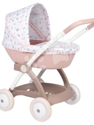 Hlboký kočík s textilným poťahom Pram Natur D'Amour Baby Nurse Smoby pre 42 cm bábiku výška rúčky 58 cm od 18 mesHlboký kočík s textilným poťahom Pram Natur D'Amour Baby Nurse Smoby pre 42 cm bábiku výška rúčky 58 cm od 18 mes