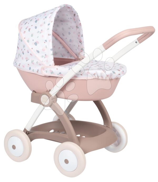 Hlboký kočík s textilným poťahom Pram Natur D'Amour Baby Nurse Smoby pre 42 cm bábiku výška rúčky 58 cm od 18 mesHlboký kočík s textilným poťahom Pram Natur D'Amour Baby Nurse Smoby pre 42 cm bábiku výška rúčky 58 cm od 18 mes