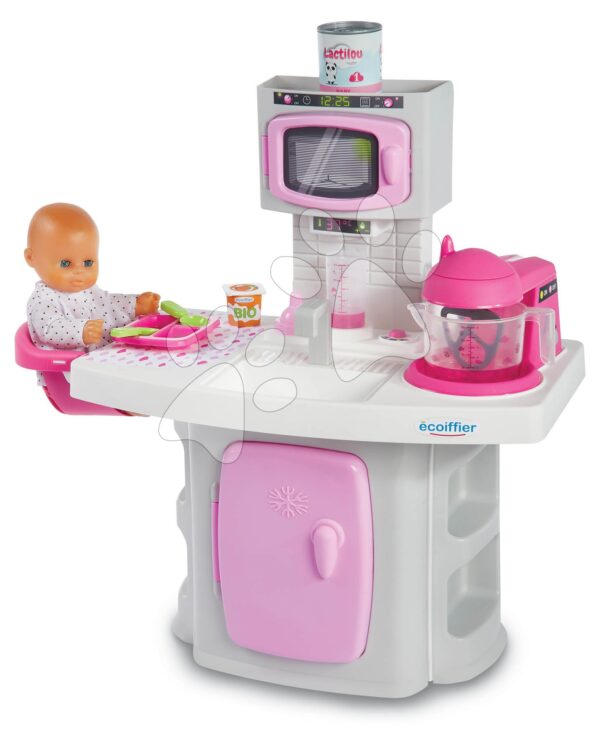 Kuchynské štúdio pre bábiku The Baby's Kitchen Écoiffier s varením a jedálenským kútikom od 18 mesKuchynské štúdio pre bábiku The Baby's Kitchen Écoiffier s varením a jedálenským kútikom od 18 mes