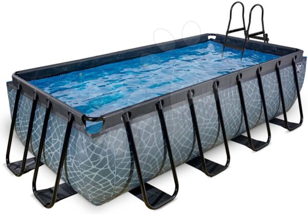 Bazén s filtráciou Stone pool Exit Toys oceľová konštrukcia 400*200*100 cm šedý od 6 rokovBazén s filtráciou Stone pool Exit Toys oceľová konštrukcia 400*200*100 cm šedý od 6 rokov