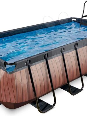 Bazén s filtráciou Wood pool Exit Toys oceľová konštrukcia 400*200*100 cm hnedý od 6 rokovBazén s filtráciou Wood pool Exit Toys oceľová konštrukcia 400*200*100 cm hnedý od 6 rokov