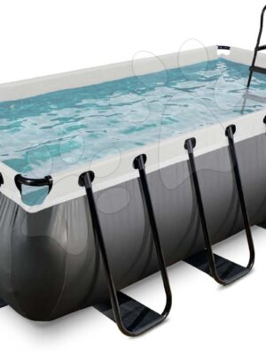 Bazén s filtráciou Black Leather pool Exit Toys oceľová konštrukcia 400*200*100 cm čierny od 6 rokovBazén s filtráciou Black Leather pool Exit Toys oceľová konštrukcia 400*200*100 cm čierny od 6 rokov