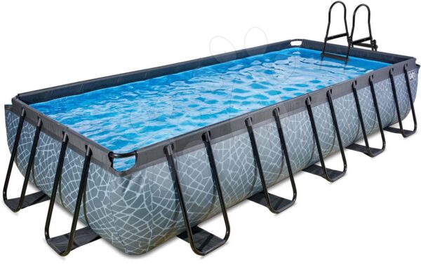 Bazén s filtráciou Stone pool Exit Toys oceľová konštrukcia 540*250*100 cm šedý od 6 rokovBazén s filtráciou Stone pool Exit Toys oceľová konštrukcia 540*250*100 cm šedý od 6 rokov