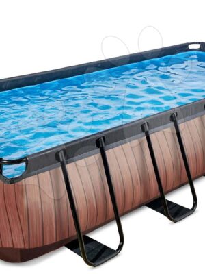 Bazén s filtráciou Wood pool Exit Toys oceľová konštrukcia 540*250*100 cm hnedý od 6 rokovBazén s filtráciou Wood pool Exit Toys oceľová konštrukcia 540*250*100 cm hnedý od 6 rokov