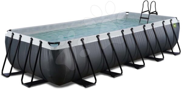 Bazén s filtráciou Black Leather pool Exit Toys oceľová konštrukcia 540*250*100 cm čierny od 6 rokovBazén s filtráciou Black Leather pool Exit Toys oceľová konštrukcia 540*250*100 cm čierny od 6 rokov