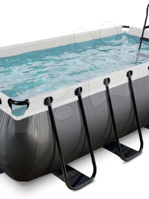 Bazén s pieskovou filtráciou Black Leather pool Exit Toys oceľová konštrukcia 400*200*100 cm čierny od 6 rokovBazén s pieskovou filtráciou Black Leather pool Exit Toys oceľová konštrukcia 400*200*100 cm čierny od 6 rokov