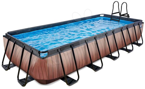 Bazén s pieskovou filtráciou Wood pool Exit Toys oceľová konštrukcia 540*250*100 cm hnedý od 6 rokovBazén s pieskovou filtráciou Wood pool Exit Toys oceľová konštrukcia 540*250*100 cm hnedý od 6 rokov