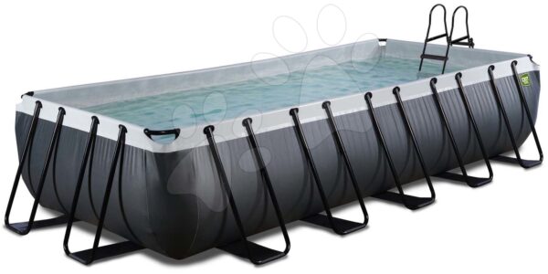 Bazén s pieskovou filtráciou Black Leather pool Exit Toys oceľová konštrukcia 540*250*100 cm čierny od 6 rokovBazén s pieskovou filtráciou Black Leather pool Exit Toys oceľová konštrukcia 540*250*100 cm čierny od 6 rokov