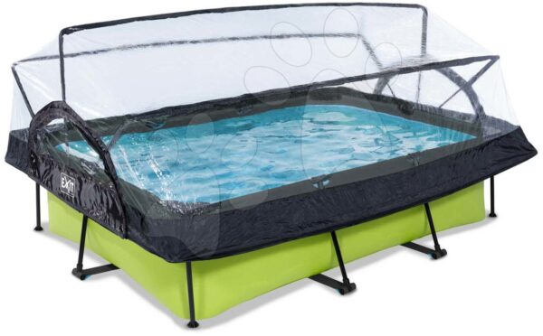 Bazén s krytom a filtráciou Lime pool Exit Toys oceľová konštrukcia 220*150*65 cm zelený od 6 rokovBazén s krytom a filtráciou Lime pool Exit Toys oceľová konštrukcia 220*150*65 cm zelený od 6 rokov