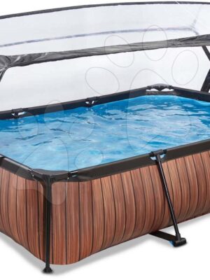 Bazén s krytom a filtráciou Wood pool Exit Toys oceľová konštrukcia 300*200*65 cm hnedý od 6 rokovBazén s krytom a filtráciou Wood pool Exit Toys oceľová konštrukcia 300*200*65 cm hnedý od 6 rokov