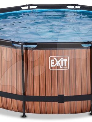 Bazén s filtráciou Wood pool Exit Toys kruhový oceľová konštrukcia 360*122 cm hnedý od 6 rokovBazén s filtráciou Wood pool Exit Toys kruhový oceľová konštrukcia 360*122 cm hnedý od 6 rokov