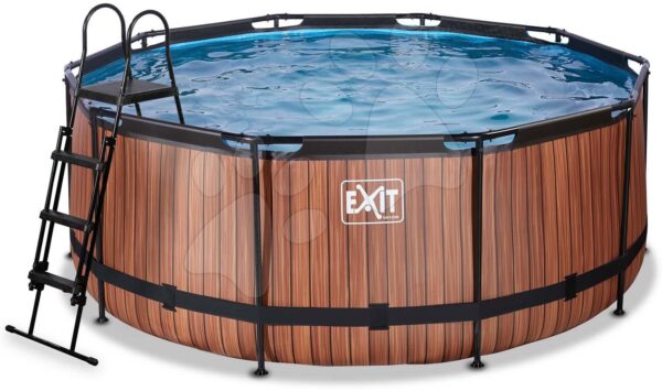 Bazén s filtráciou Wood pool Exit Toys kruhový oceľová konštrukcia 360*122 cm hnedý od 6 rokovBazén s filtráciou Wood pool Exit Toys kruhový oceľová konštrukcia 360*122 cm hnedý od 6 rokov