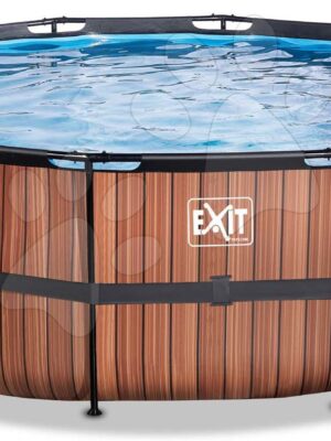 Bazén s filtráciou Wood pool Exit Toys kruhový oceľová konštrukcia 450*122 cm hnedý od 6 rokovBazén s filtráciou Wood pool Exit Toys kruhový oceľová konštrukcia 450*122 cm hnedý od 6 rokov