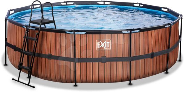 Bazén s filtráciou Wood pool Exit Toys kruhový oceľová konštrukcia 488*122 cm hnedý od 6 rokovBazén s filtráciou Wood pool Exit Toys kruhový oceľová konštrukcia 488*122 cm hnedý od 6 rokov