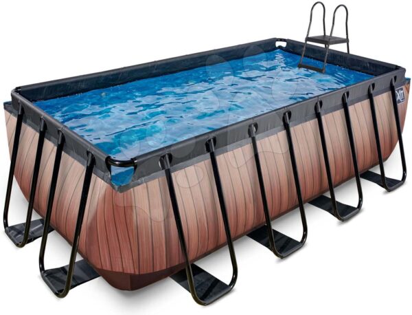 Bazén s filtráciou Wood pool Exit Toys oceľová konštrukcia 400*200*122 cm hnedý od 6 rokovBazén s filtráciou Wood pool Exit Toys oceľová konštrukcia 400*200*122 cm hnedý od 6 rokov