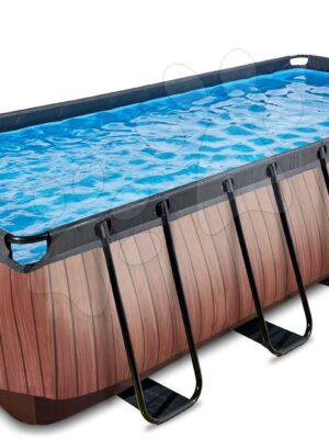 Bazén s filtráciou Wood pool brown Exit Toys oceľová konštrukcia 540*250*122 cm hnedý od 6 rokovBazén s filtráciou Wood pool brown Exit Toys oceľová konštrukcia 540*250*122 cm hnedý od 6 rokov