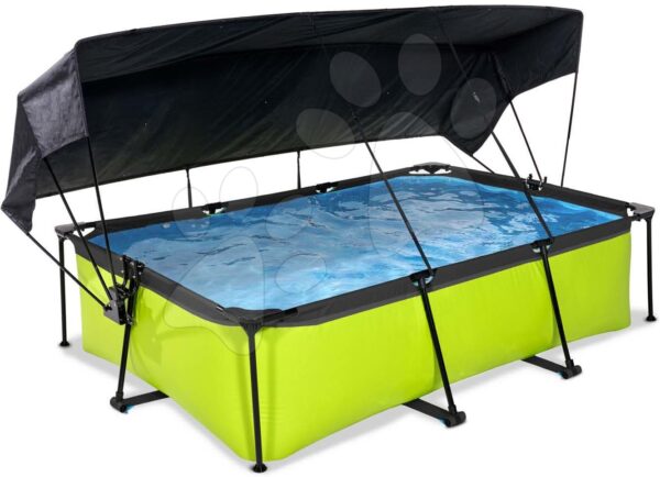 Bazén so strieškou a filtráciou Lime pool Exit Toys oceľová konštrukcia 220*150*65 cm zelený od 6 rokovBazén so strieškou a filtráciou Lime pool Exit Toys oceľová konštrukcia 220*150*65 cm zelený od 6 rokov