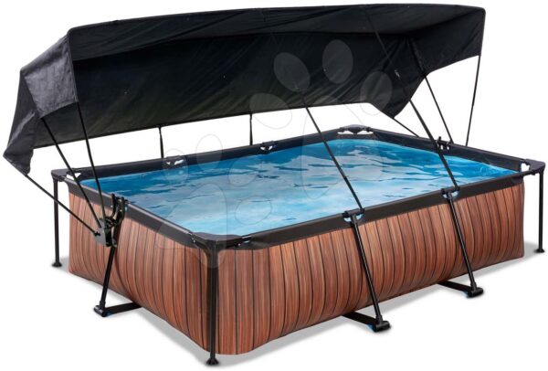 Bazén so strieškou a filtráciou Wood pool Exit Toys oceľová konštrukcia 300*200*65 cm hnedý od 6 rokovBazén so strieškou a filtráciou Wood pool Exit Toys oceľová konštrukcia 300*200*65 cm hnedý od 6 rokov