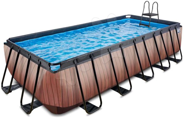 Bazén s pieskovou filtráciou Wood pool Exit Toys oceľová konštrukcia 540*250*122 cm hnedý od 6 rokovBazén s pieskovou filtráciou Wood pool Exit Toys oceľová konštrukcia 540*250*122 cm hnedý od 6 rokov