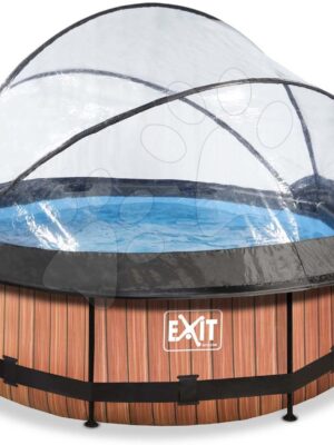 Bazén s krytom a filtráciou Wood pool Exit Toys kruhový oceľová konštrukcia 244*76 cm hnedý od 6 rokovBazén s krytom a filtráciou Wood pool Exit Toys kruhový oceľová konštrukcia 244*76 cm hnedý od 6 rokov