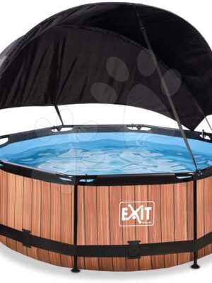 Bazén so strieškou a filtráciou Wood pool Exit Toys kruhový oceľová konštrukcia 244*76 cm hnedý od 6 rokovBazén so strieškou a filtráciou Wood pool Exit Toys kruhový oceľová konštrukcia 244*76 cm hnedý od 6 rokov